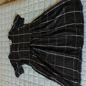 Piper & Scoot the Grid Dress Small black and white knee-length dress